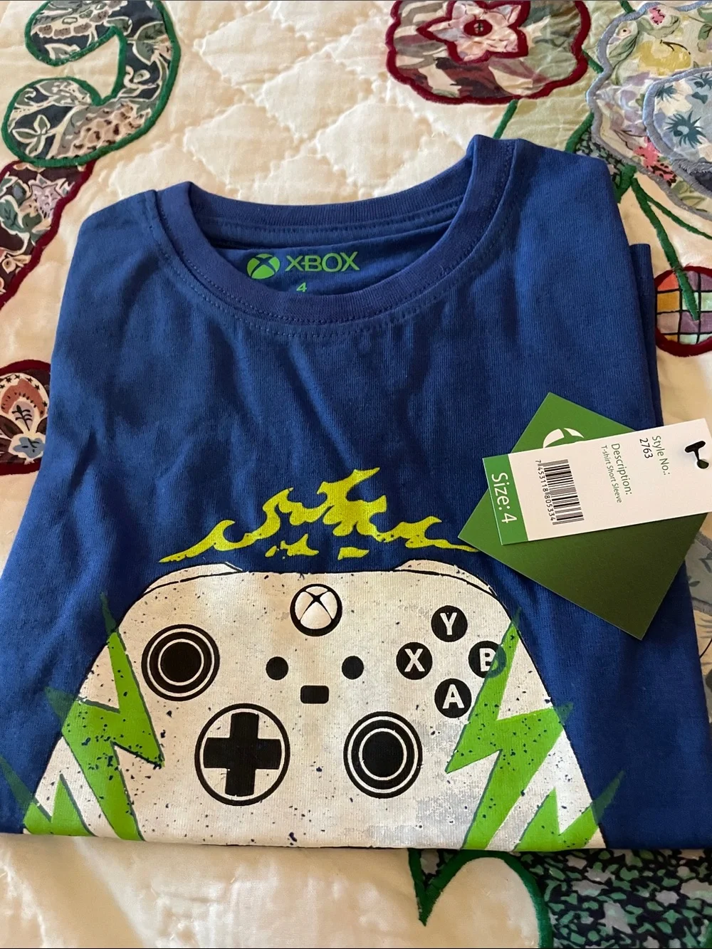 NWT XBox Blue T Shirt Size 4